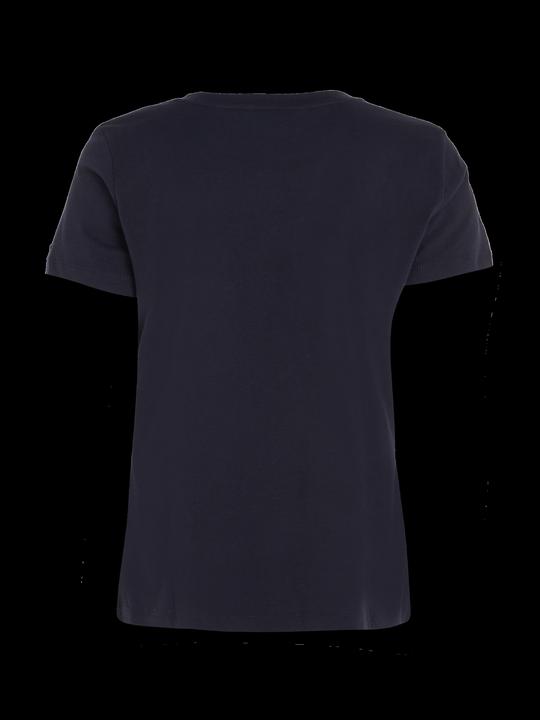 Produktbild Tommy Hilfiger Damen T-Shirt Heritage Hilfiger C-Nk Reg Tee mit Rundhalsausschnitt, Blau (Desert Sky (XS)