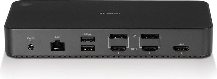 Actual product image Lindy Docking Station USB 3.2 Type C&A Hybrid Laptop DP,HDMI (USB-C, 3 Ports)