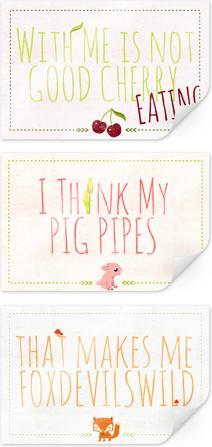 Actual product image Trenddeko Denglish - Set (3 pieces) (90 x 60 cm)