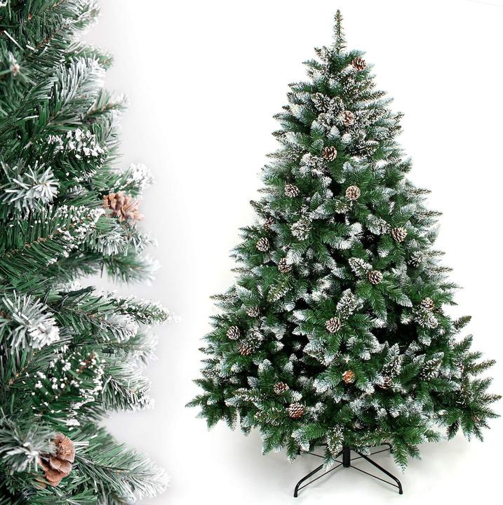 Yorbay Weihnachtsbaum mit Kiefernzapfen (180 cm)