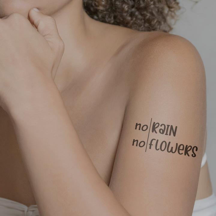 Produktbild minink Temporäres Tattoo – no rain no flowers