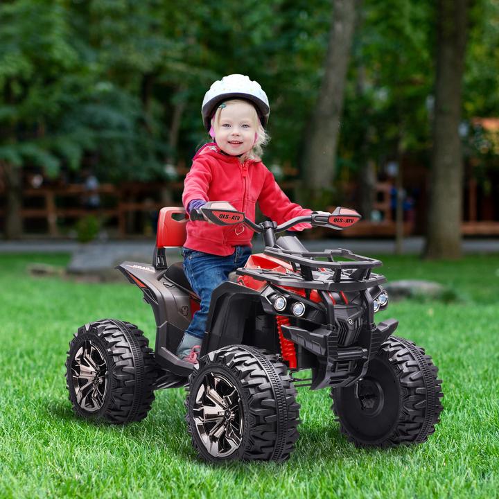 Produktbild Swisshandel24 Kinderelektro-Auto Elektro-Quad, Scheinwerfer, MP3-Musikplayer, 3-5 Jahre, 3-8 km/h, Metall, Rot, 10 (12 V)