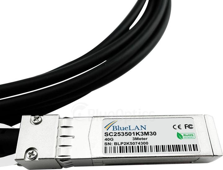 Actual product image BlueLAN Allied Telesis AT-QSFP-4SFP10G-0.5CU compatible DAC QSFP SC253501K0.5M30