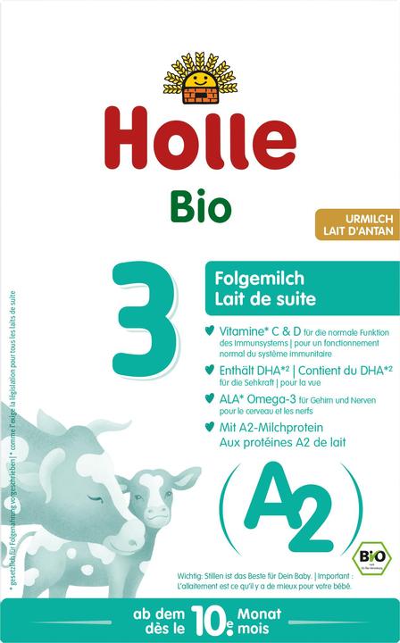 Label énergétique Holle A2 Lait de suite bio 3 boîte de 400 g (400 g, à partir de 10 m.)