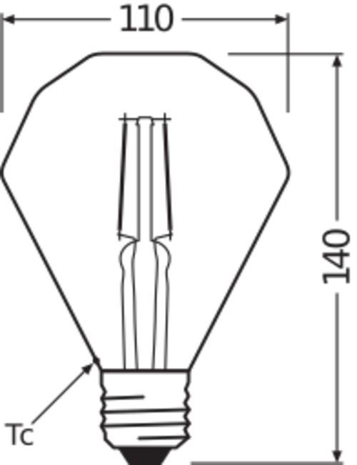 Actual product image Osram LED diamond shape (E27, 4.50 W, 470 lm, 1 x, E)