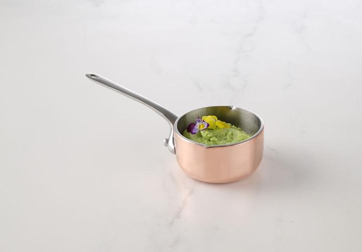 Actual product image Gastro Hero Miniature saucepan with spout (5 cm, Saucepan, Aluminium, Stainless steel, Copper)