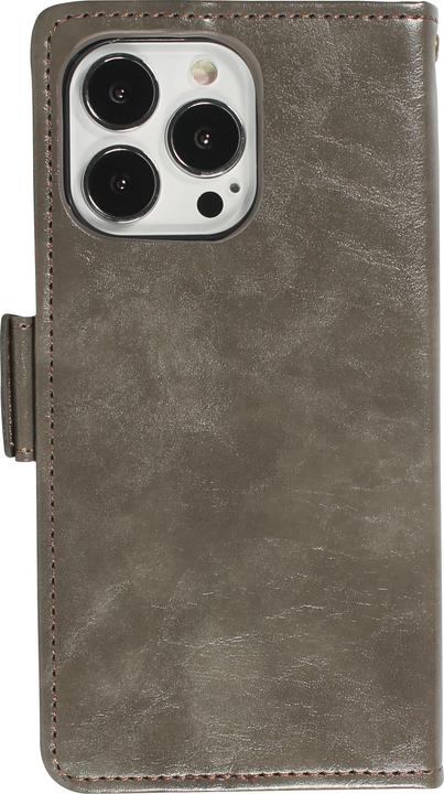 Actual product image PhoneLook Etui cuir Flip Wallet en cuir véritable avec stripe design et compartiment à cartes (Apple iPhone 13 Pro Max)