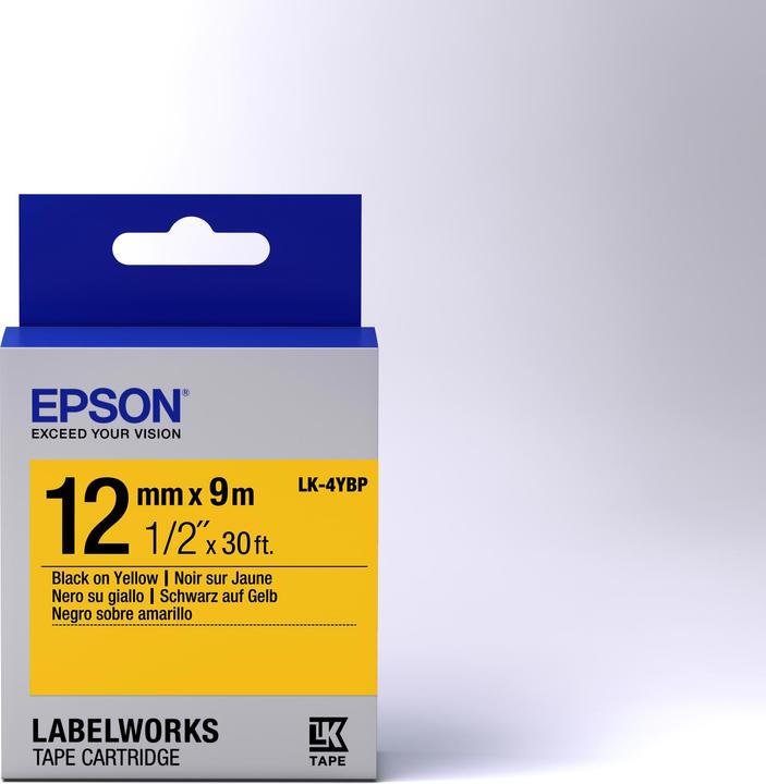 Produktbild Epson Etikettenkassette Lk-4ybp (1.20 cm, Gelb)