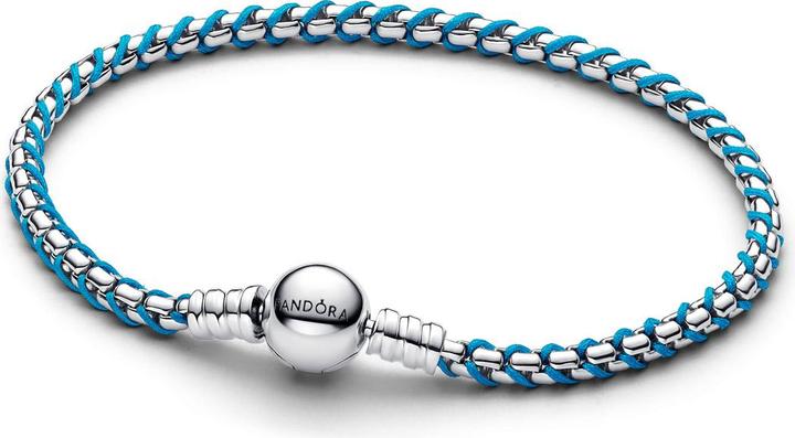 Pandora Blaue Kordel Schlangen Gliederarmband