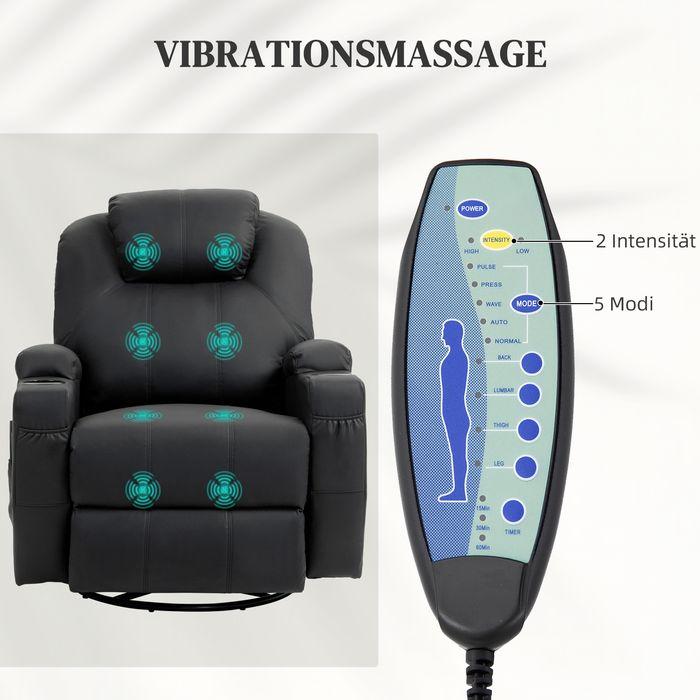 Immagine prodotto Swisshandel24 Poltrona relax funzione massaggio funzione reclinazione elettrica, funzione dondolo, sistema di