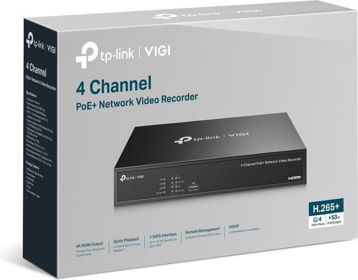Immagine prodotto TP-Link VIGI NVR1004H-4P (Videoregistratore di rete (NVR))