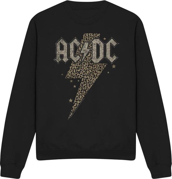 Actual product image AC/DC Unisex Adult Leopard Print Bolt Sweatshirt (XL)