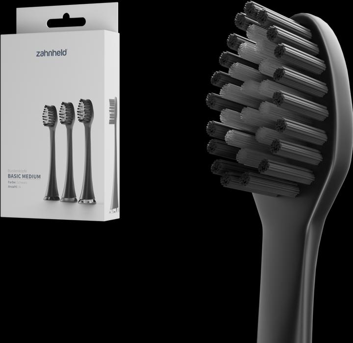 Immagine prodotto Zahnheld Testina Basic Medium 3x Nero (3 x)