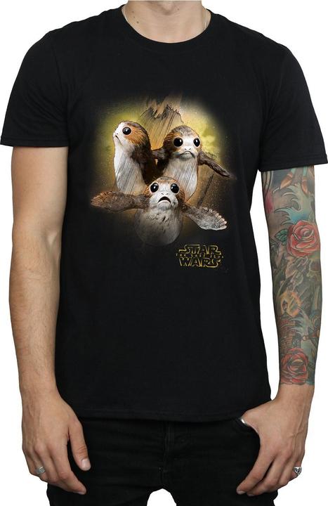 Actual product image Star Wars Mens Porg Brushed Cotton T-Shirt (M)