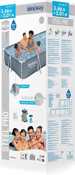 Produktbild Bestway Steel Pro Pool Set 366x201x66cm (3000 x 2010 x 660 mm)