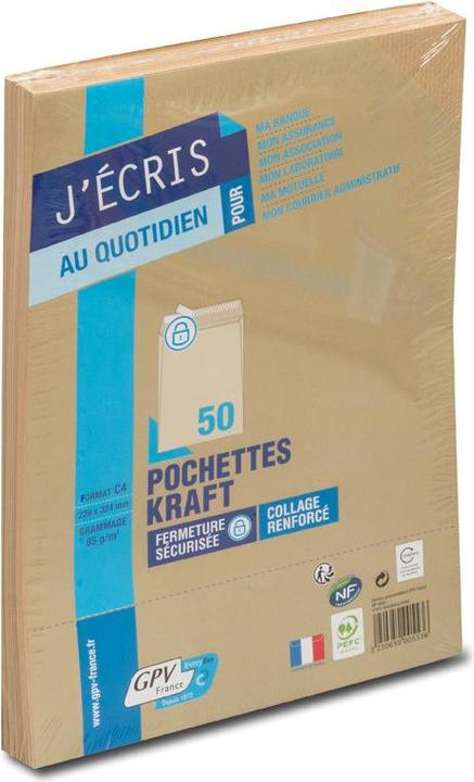 Produktbild GPV Versandtaschen, C4, 229 x 324 mm, selbstklebend (50 x)