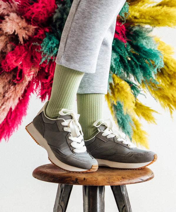 Produktbild DillySocks Ribbed Pale Green (Einzelpack, 41 - 46)