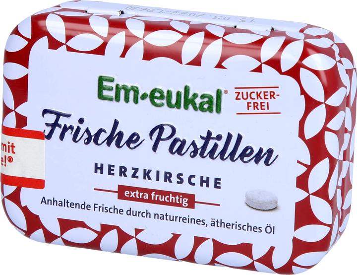Actual product image Em-eukal Frische Pastillen Herzkirsche zuckerfrei mit Xylit (1 pcs., 20 g)
