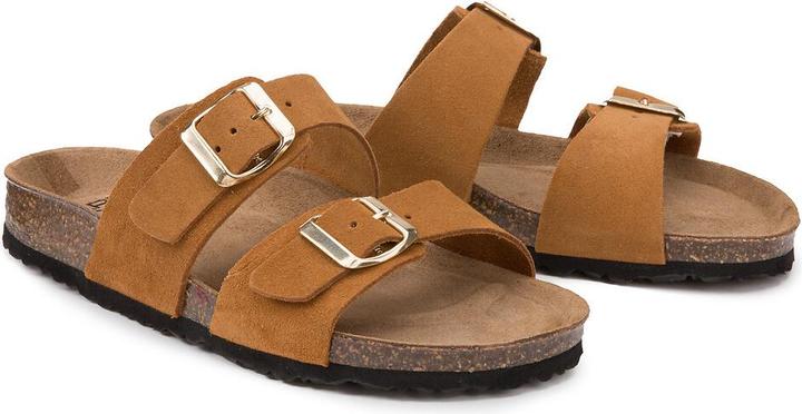 La Redoute Collections Pantoletten mit 2 Riemen aus Veloursleder