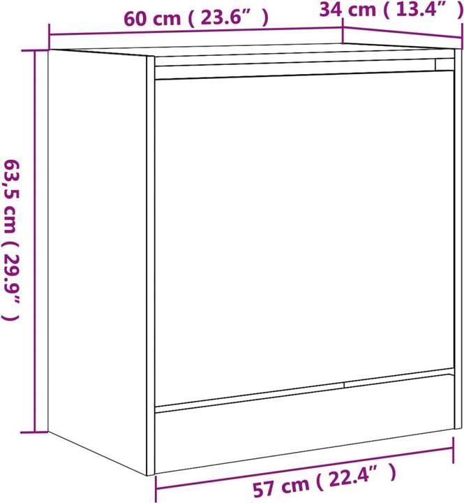 Actual product image VidaXL Nalani (60 x 34 x 63.5 cm)