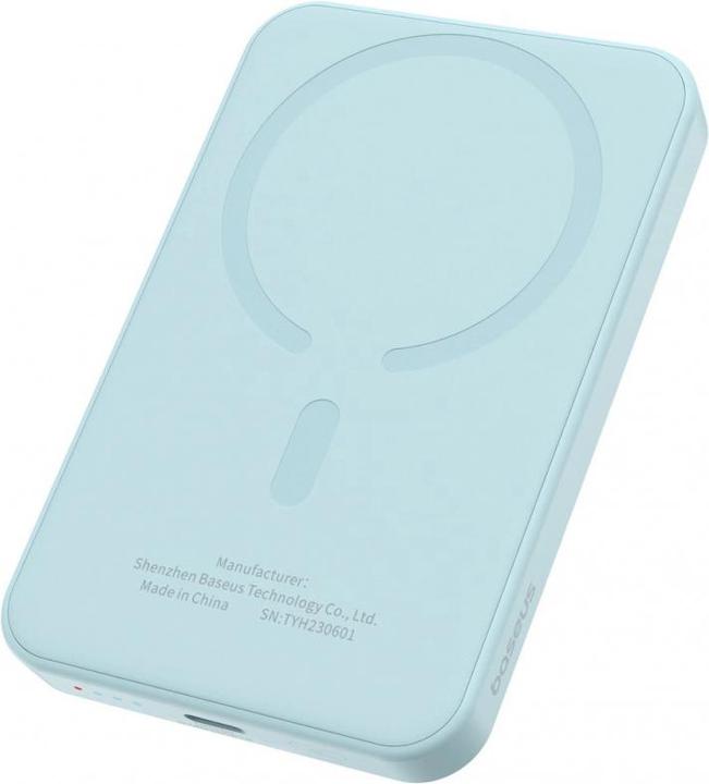 Actual product image Baseus mini power bank 5000mAh 20W + USB-C cable (20V/3A) - blue (5000 mAh, 20 W, 19.25 Wh)