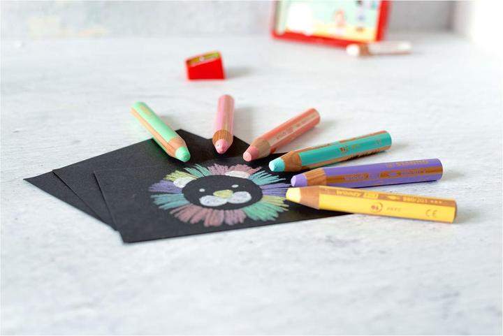 Actual product image STABILO woody 3 in 1 coloured pencil with sharpener and brush (Pastel shades, 18 x)