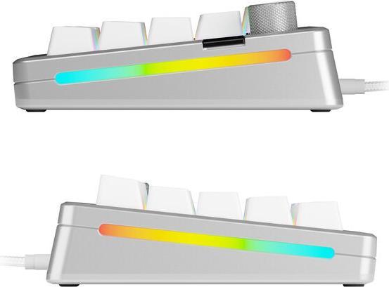 Produktbild Glorious GMMK 3 Pro 65 % Custom Gaming-Tastatur - Pre-Built, ANSI (US), Fox Switches, silber (Eng. Int., Kabelgebunden)