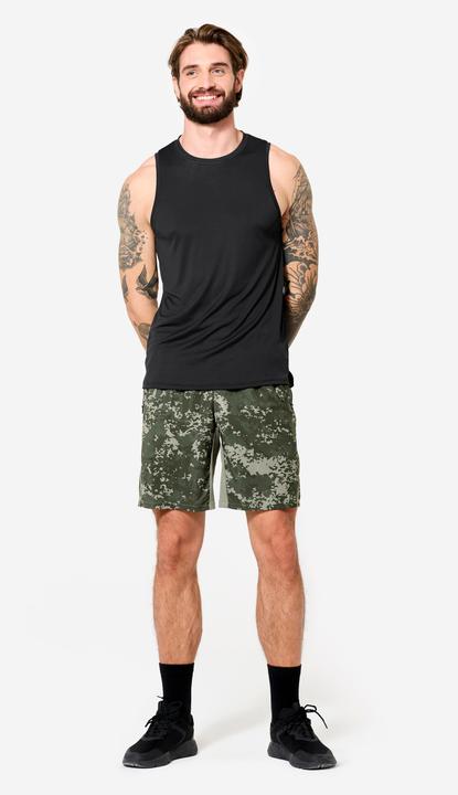 Produktbild Domyos Shorts Reissverschlusstaschen - khaki (M)