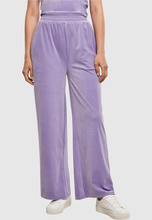 Actual product image Urban Classics Ladies High Waist Straight Velvet Sweatpants (4XL)