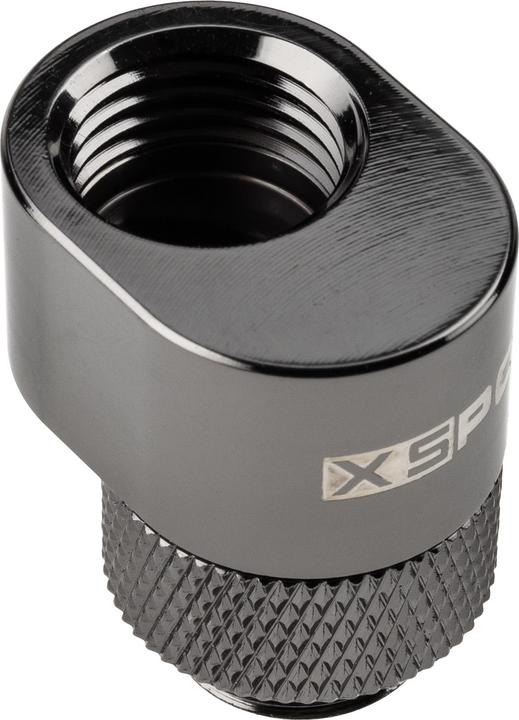 Actual product image XSPC G1/4 Rotary 7mm Offset Fitting - black chrome