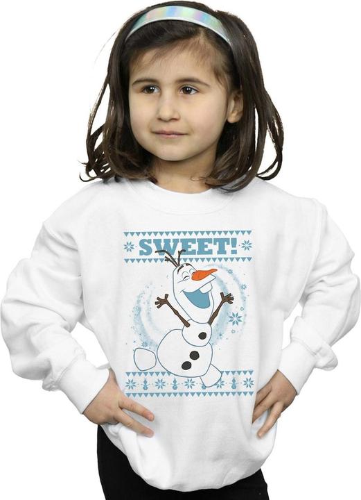 Actual product image Disney Girls Frozen Olaf Sweet Christmas Sweatshirt (152, 158)