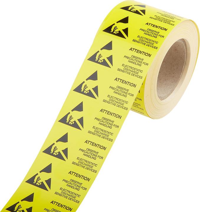 Actual product image Rs Pro Paper label/symbol "ATTENTION",25x45mm