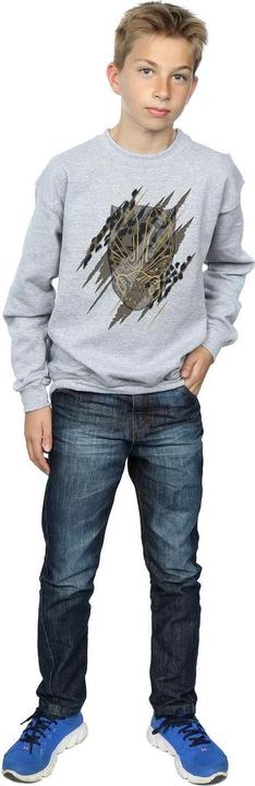Actual product image Boys Black Panther Gold Head Sweatshirt (152, 158)