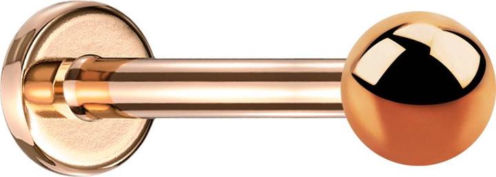 Produktbild Star Piercing Labret rosegold mit Kugel (ohne Messing, Chirurgenstahl 316L)