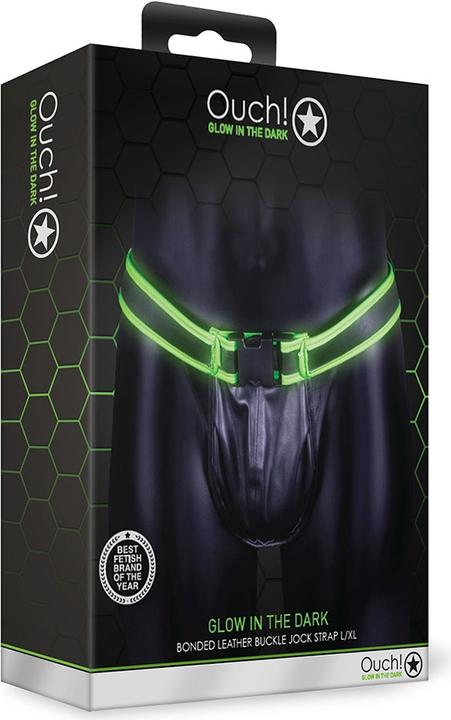 Actual product image Ouch! Buckle Jock Strap - Glow in the Dark (L)