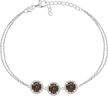 Actual product image Brilio Silver - Charming silver bracelet with synthetic opals BRC71WBC