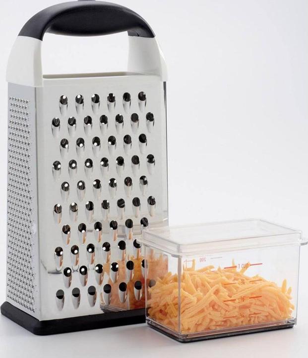 Actual product image OXO 4-sided grater with collection container