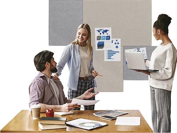 Immagine prodotto Legamaster Pinboard Board Up grigio chiaro 75 cm x 50 cm (Bacheca, 75 x 50 cm)