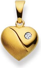 Actual product image Natsumi Schmuck Pendant Heart Diamond Gold 18K/750 (750/18 K Yellow gold)