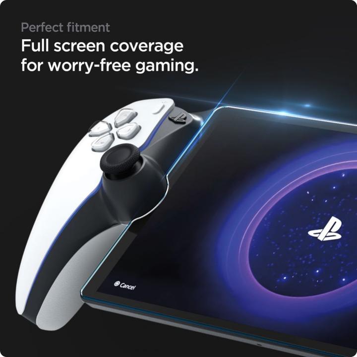 Actual product image Spigen GLAS.tR EZ Fit Playstation Portal Screen Protector