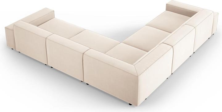 Actual product image Micadoni Velvet Symmetrical Corner Sofa, "Jodie", 6 Seats, 287x287x70Made in Europe (Corner sofa)