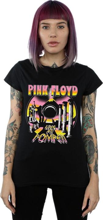 Actual product image Pink Floyd Womens/Ladies Live At Pompeii Volcano Cotton T-Shirt (S)