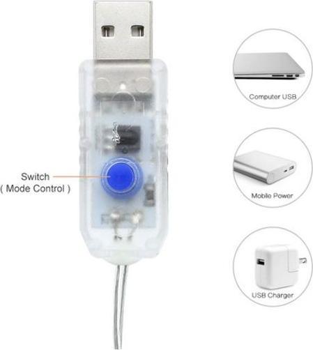 Produktbild MU Style USB Deko Draht Lichterkette (3x2m) (3 m)