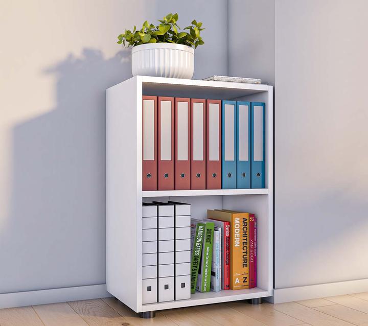 Produktbild VCM Holz Büro Stand Regal Bücher Ordner Aktenregal Ordnerregal Bücherregal Ulas 2f (49 x 32 x 74 cm)