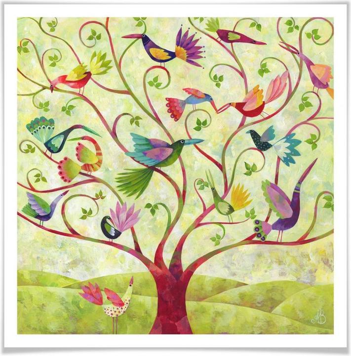 Immagine prodotto Trenddeko Blanz - Uccelli esotici (100 x 100 cm)
