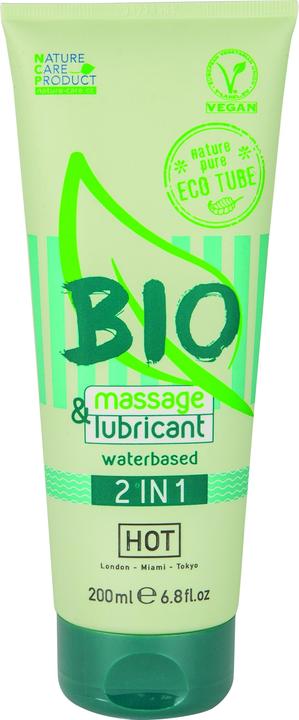 Image du produit HOT Huile de massage et lubrifiant organique 2 en 1 (200 ml)