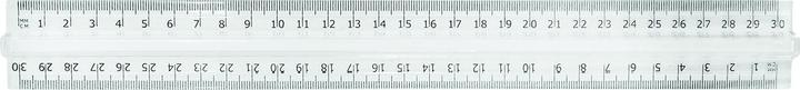 Actual product image Staples Finger grip scale, 30cm, tag packaging, transparent (300 mm)