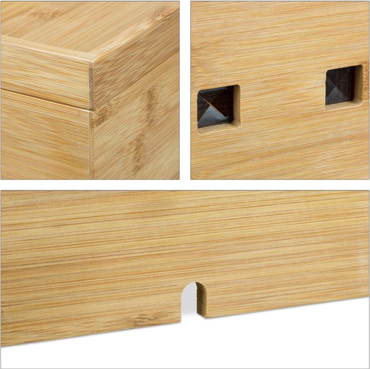 Image du produit Relaxdays Bambou (Trou de câble, 25.50 cm)