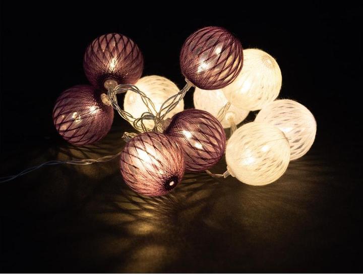 Image du produit Cocon Guirlande lumineuse LED violet/blanc, 175 cm (1.75 m)