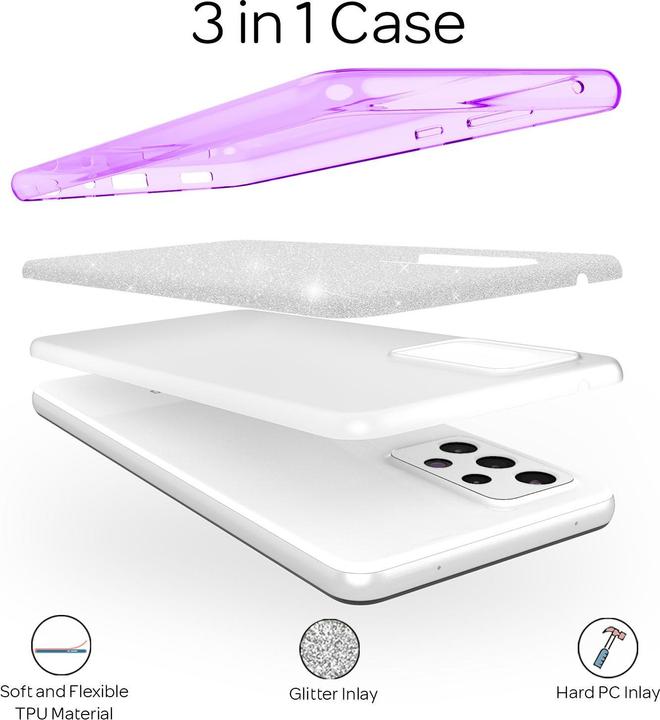 Immagine prodotto Nalia Custodia per cellulare Glitter (Samsung Galaxy A52)